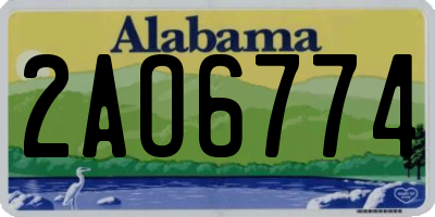 AL license plate 2AO6774