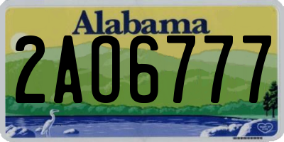 AL license plate 2AO6777