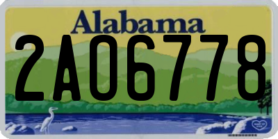AL license plate 2AO6778