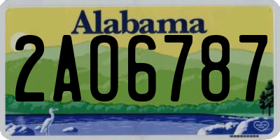 AL license plate 2AO6787