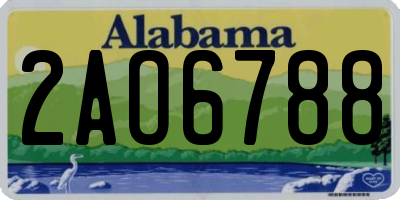 AL license plate 2AO6788