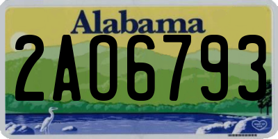AL license plate 2AO6793