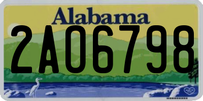 AL license plate 2AO6798