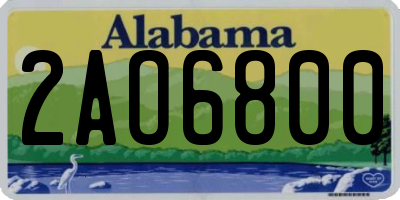 AL license plate 2AO6800