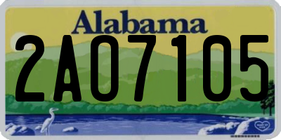 AL license plate 2AO7105