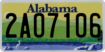 AL license plate 2AO7106