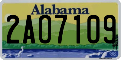 AL license plate 2AO7109
