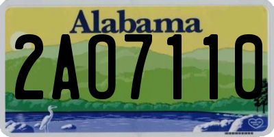 AL license plate 2AO7110