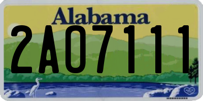 AL license plate 2AO7111