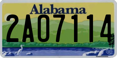 AL license plate 2AO7114