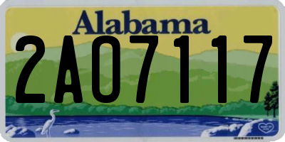 AL license plate 2AO7117