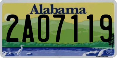 AL license plate 2AO7119