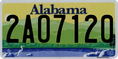 AL license plate 2AO7120