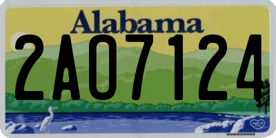 AL license plate 2AO7124