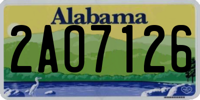 AL license plate 2AO7126