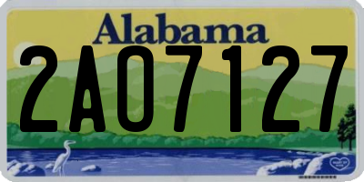 AL license plate 2AO7127