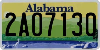 AL license plate 2AO7130