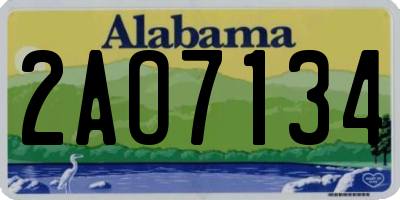 AL license plate 2AO7134