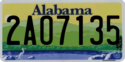 AL license plate 2AO7135
