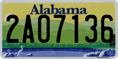 AL license plate 2AO7136