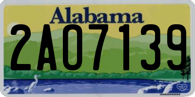 AL license plate 2AO7139