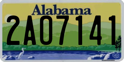 AL license plate 2AO7141