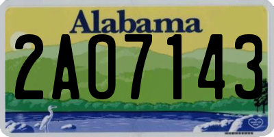 AL license plate 2AO7143