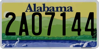 AL license plate 2AO7144