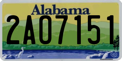 AL license plate 2AO7151