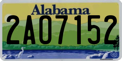 AL license plate 2AO7152