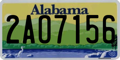 AL license plate 2AO7156