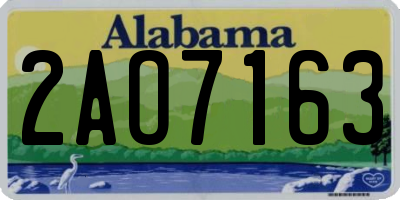 AL license plate 2AO7163
