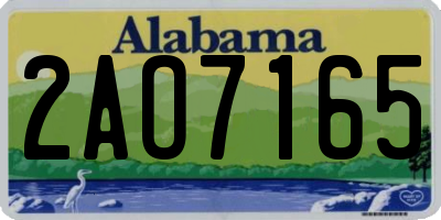 AL license plate 2AO7165