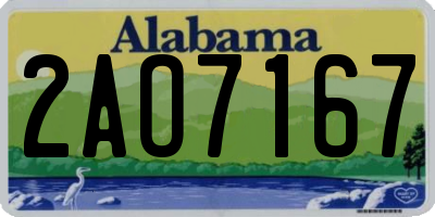 AL license plate 2AO7167