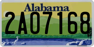 AL license plate 2AO7168