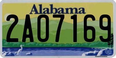 AL license plate 2AO7169