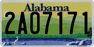 AL license plate 2AO7171