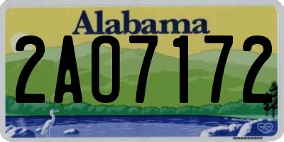 AL license plate 2AO7172