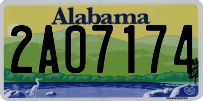 AL license plate 2AO7174