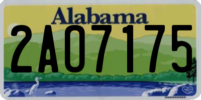 AL license plate 2AO7175