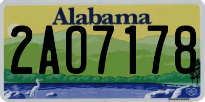 AL license plate 2AO7178