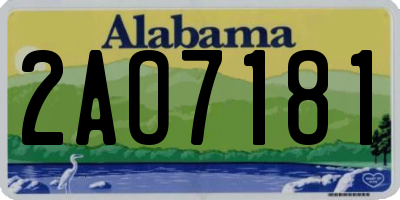 AL license plate 2AO7181