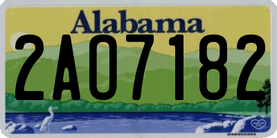 AL license plate 2AO7182