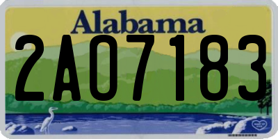 AL license plate 2AO7183