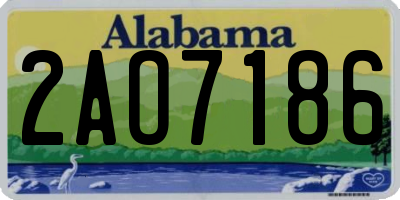 AL license plate 2AO7186