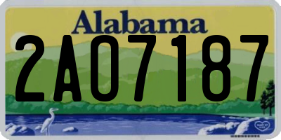 AL license plate 2AO7187