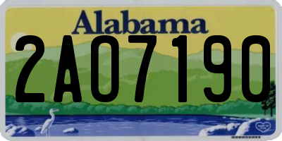 AL license plate 2AO7190