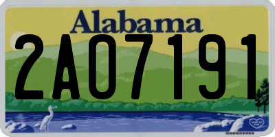 AL license plate 2AO7191