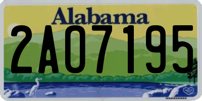 AL license plate 2AO7195