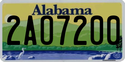 AL license plate 2AO7200